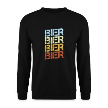 Bière Rétro - Sweat-shirt Unisexe - noir - Devant - Alina (178cm) & Michal (187cm)
