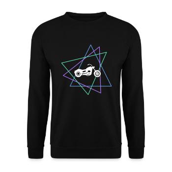 Motocyclette - Sweat-shirt Unisexe - noir - Devant - Alina (178cm) & Michal (187cm)