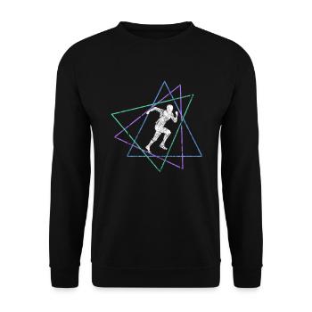Jog - Unisex Sweatshirt - black - Front - Alina (178cm) & Michal (187cm)