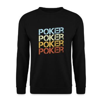 Poker Rétro - Sweat-shirt Unisexe - noir - Devant - Alina (178cm) & Michal (187cm)