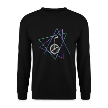 Unicycle - Unisex Sweatshirt - black - Front - Alina (178cm) & Michal (187cm)