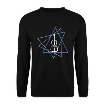 Geige - Unisex Pullover - Schwarz - Vorne - Alina (178cm) & Michal (187cm)