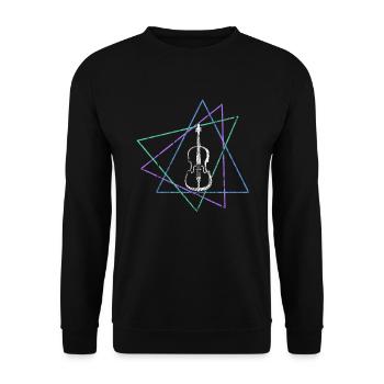 Geige - Unisex Pullover - Schwarz - Vorne - Alina (178cm) & Michal (187cm)