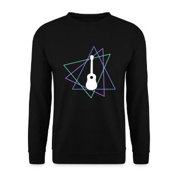Gitarre - Unisex Pullover - Schwarz - Vorne - Alina (178cm) & Michal (187cm)