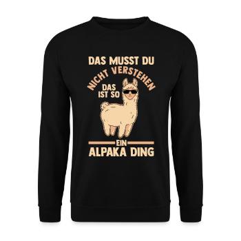 Alpaka - Unisex Pullover - Schwarz - Vorne - Alina (178cm) & Michal (187cm)