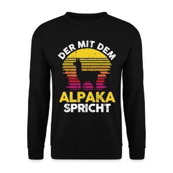 Alpaka - Unisex Pullover - Schwarz - Vorne - Alina (178cm) & Michal (187cm)