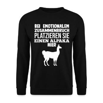 Alpaka - Unisex Pullover - Schwarz - Vorne - Alina (178cm) & Michal (187cm)