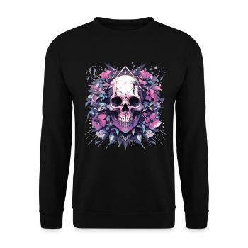 Totenkopf - Unisex Pullover - Schwarz - Vorne - Alina (178cm) & Michal (187cm)