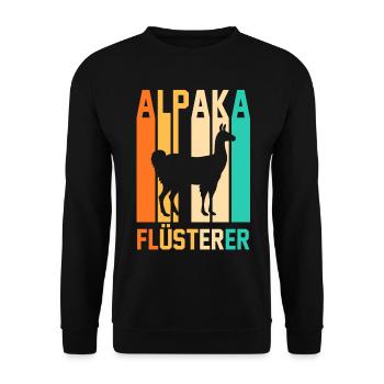 Alpaka - Unisex Pullover - Schwarz - Vorne - Alina (178cm) & Michal (187cm)