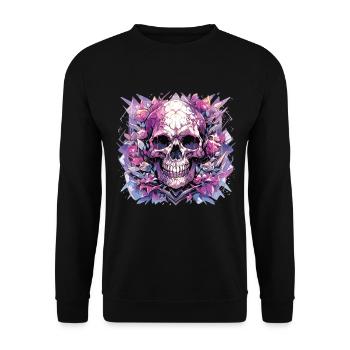 Totenkopf - Unisex Pullover - Schwarz - Vorne - Alina (178cm) & Michal (187cm)