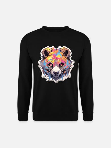 Bär Bären Bärenkopf Braunbär Tierliebhaber - Unisex Pullover - Schwarz