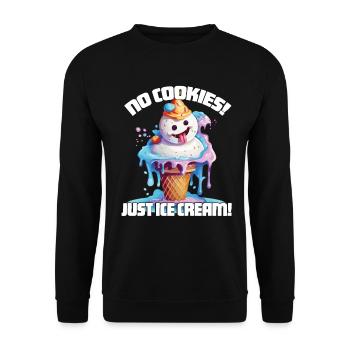 Christmas in July Snowman Ice Cream - Unisex Sweatshirt - black - Front - Alina (178cm) & Michal (187cm)