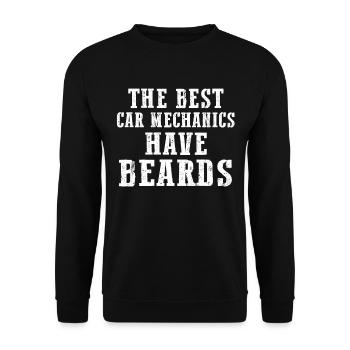 The Best Car Mechanics Have Beards - Funny Auto Me - Unisex Sweatshirt - black - Front - Alina (178cm) & Michal (187cm)