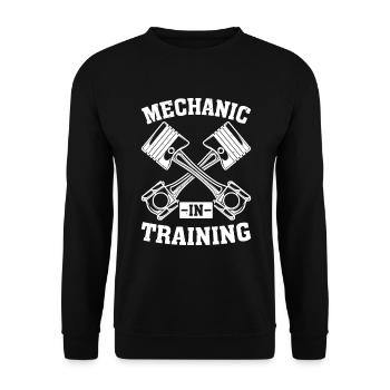 Car Mechanic In Training Automobile Mechanic Auto - Unisex Sweatshirt - black - Front - Alina (178cm) & Michal (187cm)