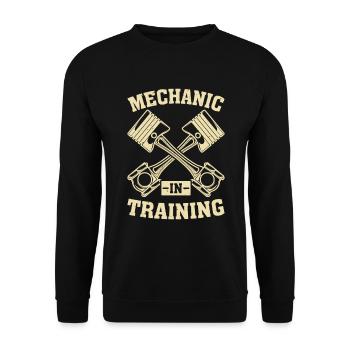 Mechanic In Training Automobile Mechanic Car Mecha - Unisex Sweatshirt - black - Front - Alina (178cm) & Michal (187cm)
