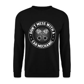 Mécanicien automobile - Ne plaisantez pas avec un robot de voiture - Sweat-shirt Unisexe - noir - Devant - Alina (178cm) & Michal (187cm)