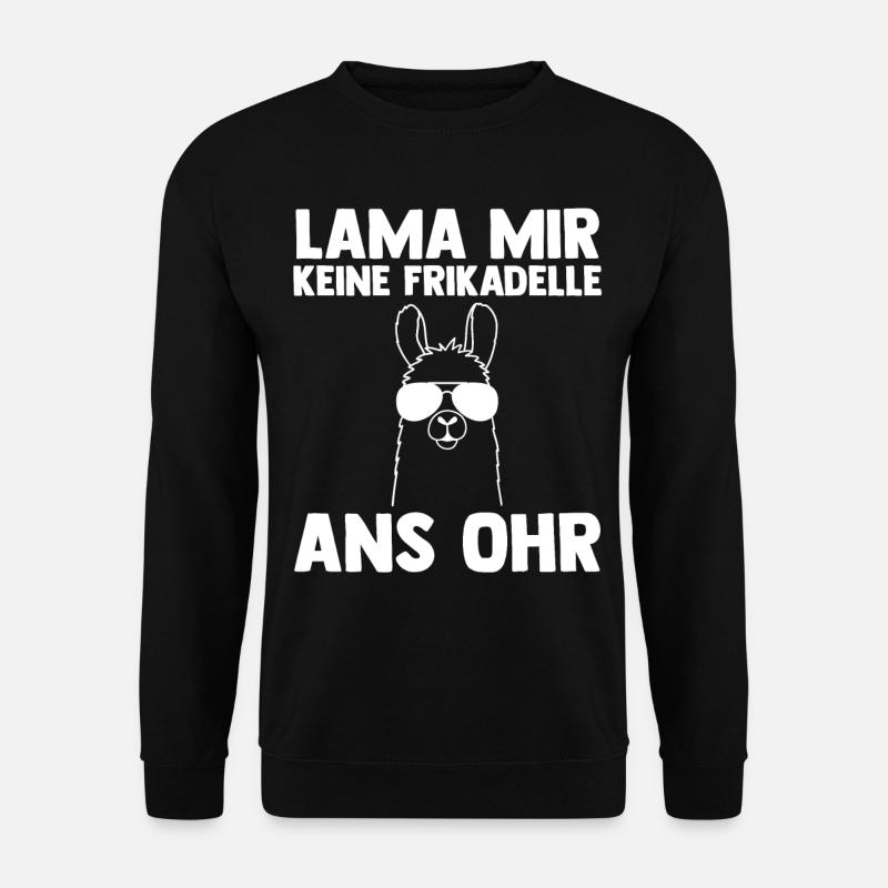 Lama - Unisex Pullover - Schwarz