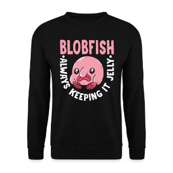 Blobfish Keeping It Jelly Blobfishes Besitzer - Unisex Pullover - Schwarz - Vorne - Alina (178cm) & Michal (187cm)