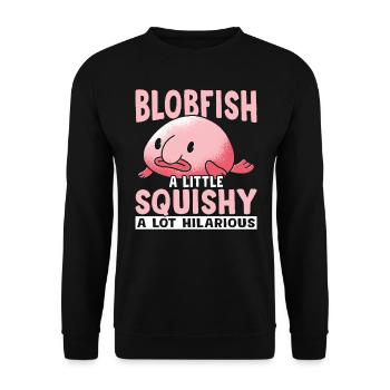 Blobfish Little Squishy Blobfishes Owner - Unisex Sweatshirt - black - Front - Alina (178cm) & Michal (187cm)