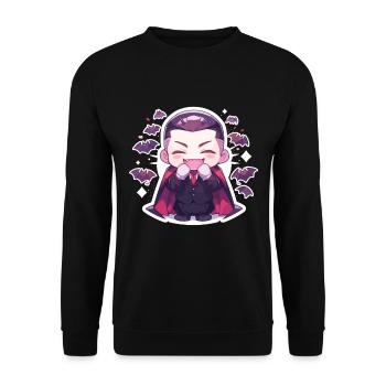 Vampire - Unisex Sweatshirt - black - Front - Alina (178cm) & Michal (187cm)