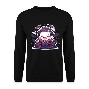 Vampire - Unisex Sweatshirt - black - Front - Alina (178cm) & Michal (187cm)