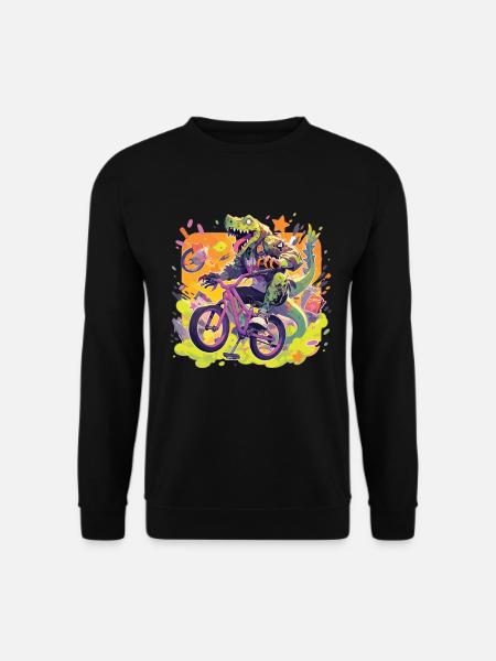 Bmx Bmx Kinder Bmx Fahrrad Bmx Dinosaurier - Unisex Pullover - Schwarz