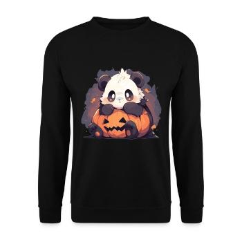 Panda Pandas Pandabären Baby Panda Tiere - Unisex Pullover - Schwarz - Vorne - Alina (178cm) & Michal (187cm)