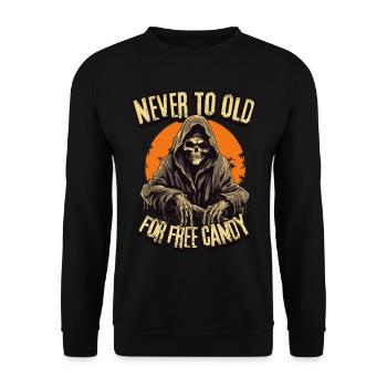 Grim Reaper Halloween Full Moon - Trick or Treat - Sweat-shirt Unisexe - noir - Devant - Alina (178cm) & Michal (187cm)