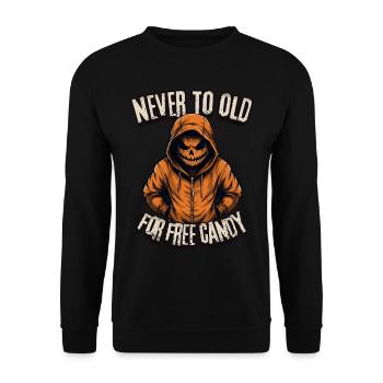 Creepy pumpkin head with hoodie Trick or Treat - Unisex Sweatshirt - black - Front - Alina (178cm) & Michal (187cm)