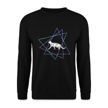 Chat - Sweat-shirt Unisexe - noir - Devant - Alina (178cm) & Michal (187cm)