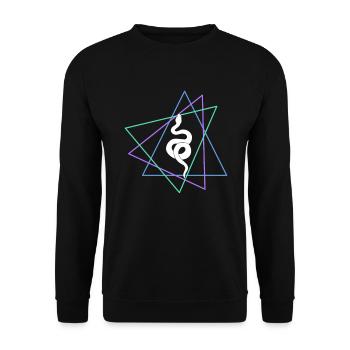 Snake - Unisex Sweatshirt - black - Front - Alina (178cm) & Michal (187cm)