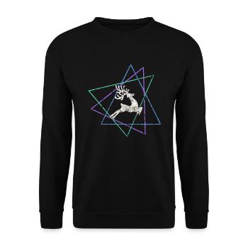 Elk - Unisex Sweatshirt - black - Front - Alina (178cm) & Michal (187cm)