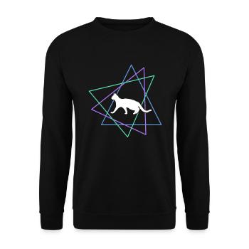 Chat - Sweat-shirt Unisexe - noir - Devant - Alina (178cm) & Michal (187cm)