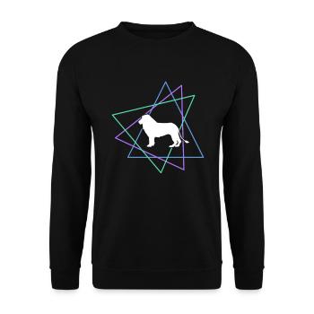 Löwe - Unisex Pullover - Schwarz - Vorne - Alina (178cm) & Michal (187cm)