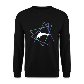 Dauphin - Sweat-shirt Unisexe - noir - Devant - Alina (178cm) & Michal (187cm)