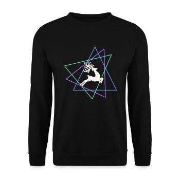 Elk - Unisex Sweatshirt - black - Front - Alina (178cm) & Michal (187cm)