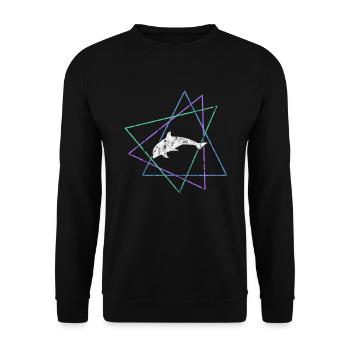 Dauphin - Sweat-shirt Unisexe - noir - Devant - Alina (178cm) & Michal (187cm)