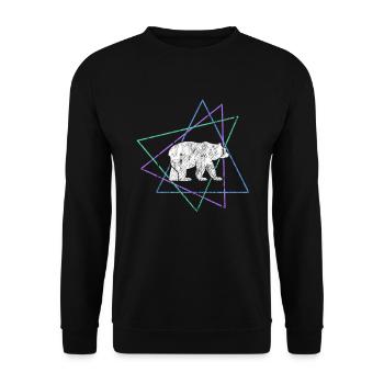 Bear - Unisex Sweatshirt - black - Front - Alina (178cm) & Michal (187cm)