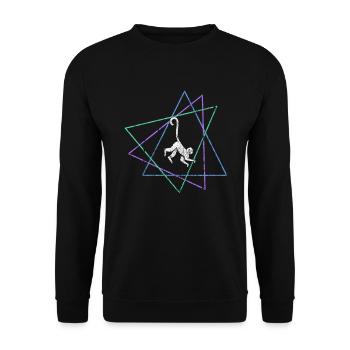Affe - Unisex Pullover - Schwarz - Vorne - Alina (178cm) & Michal (187cm)