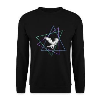 Eagle - Unisex Sweatshirt - black - Front - Alina (178cm) & Michal (187cm)