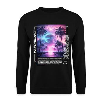 Vaporwave Esthétique Liminal Kawaii Pastel Goth - Sweat-shirt Unisexe - noir - Devant - Alina (178cm) & Michal (187cm)