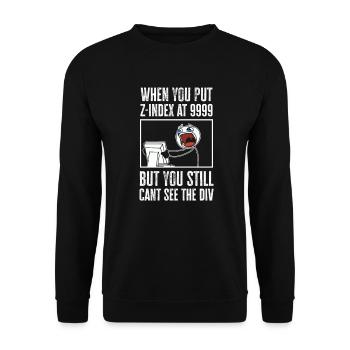 Programmierer Humor Coding Witze Entwickler - Unisex Pullover - Schwarz - Vorne - Alina (178cm) & Michal (187cm)