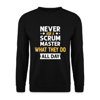 Programmierer Humor Coding Witze Entwickler - Unisex Pullover - Schwarz - Vorne - Alina (178cm) & Michal (187cm)