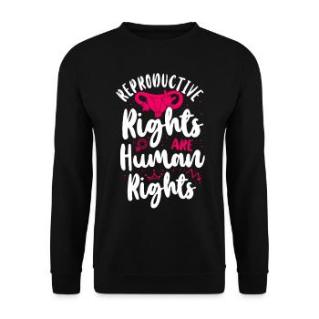 Feminist Reproductive Rights Are - Unisex Sweatshirt - black - Front - Alina (178cm) & Michal (187cm)