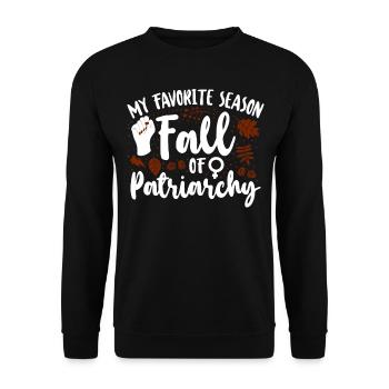 Feminist My Favorite Season Fall - Unisex Sweatshirt - black - Front - Alina (178cm) & Michal (187cm)