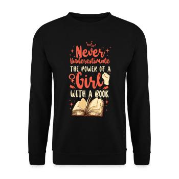 Les féministes ne sous-estiment jamais le - Sweat-shirt Unisexe - noir - Devant - Alina (178cm) & Michal (187cm)