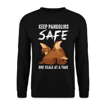 Keep pangolins safe on animals of - Unisex Sweatshirt - black - Front - Alina (178cm) & Michal (187cm)