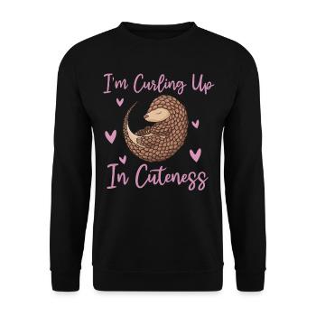 Se pelotonner dans des pangolins mignons - Sweat-shirt Unisexe - noir - Devant - Alina (178cm) & Michal (187cm)