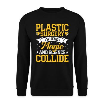 Plastic Surgery Science of Surgery - Unisex Sweatshirt - black - Front - Alina (178cm) & Michal (187cm)