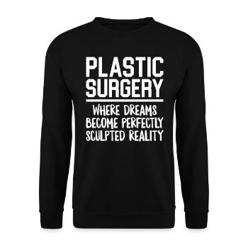 Plastic Surgery Sculpted Reality Surgeon - Unisex Sweatshirt - black - Front - Alina (178cm) & Michal (187cm)